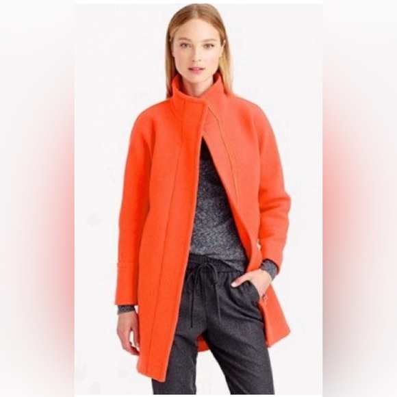 J. Crew Jackets & Blazers - J crew orange coat, size 8